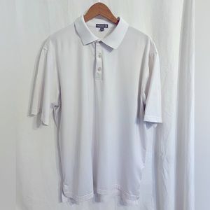 Peter Millar Polo Shirt XL Solid White Summer Comfort